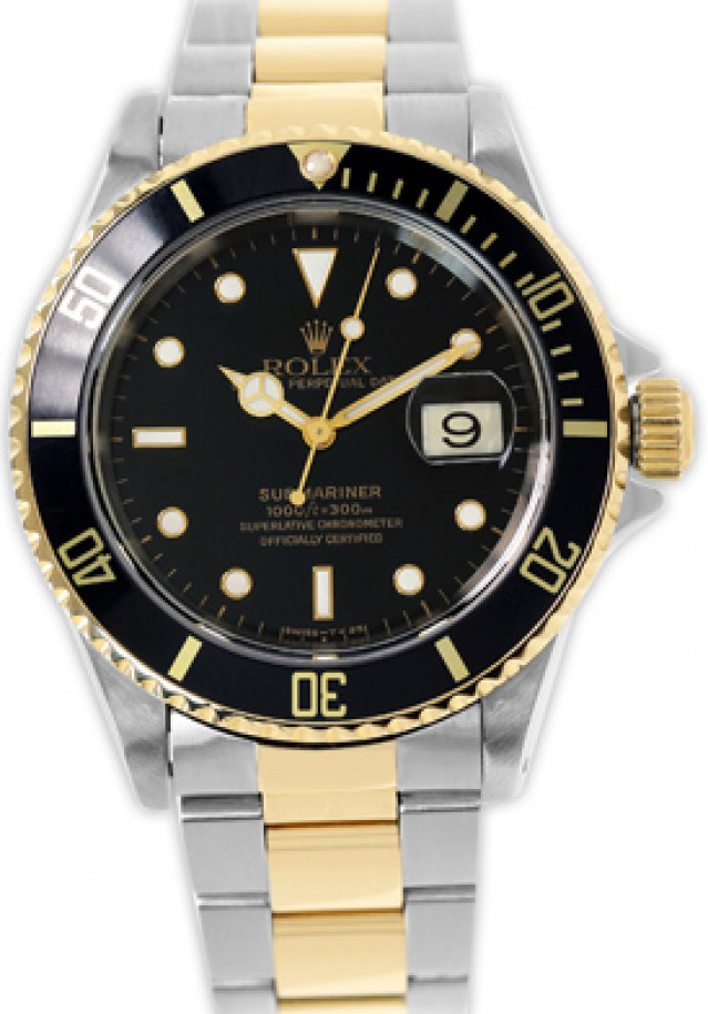 Rolex Submariner 16613 Gold & Steel Black 1996