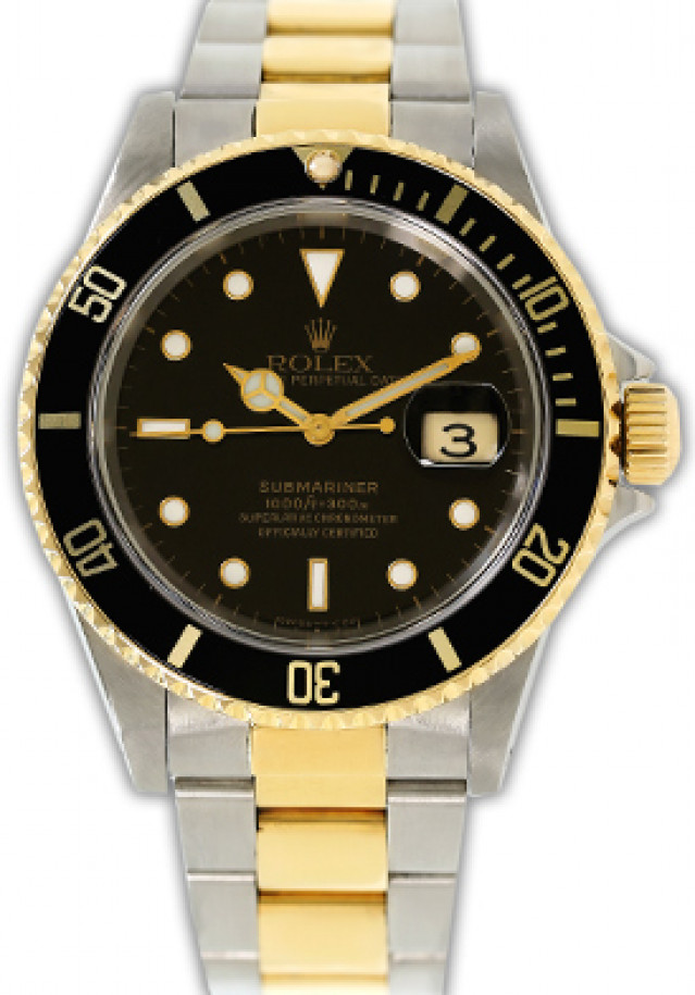 Rolex Submariner 16613 Gold & Steel Black Dial 1998