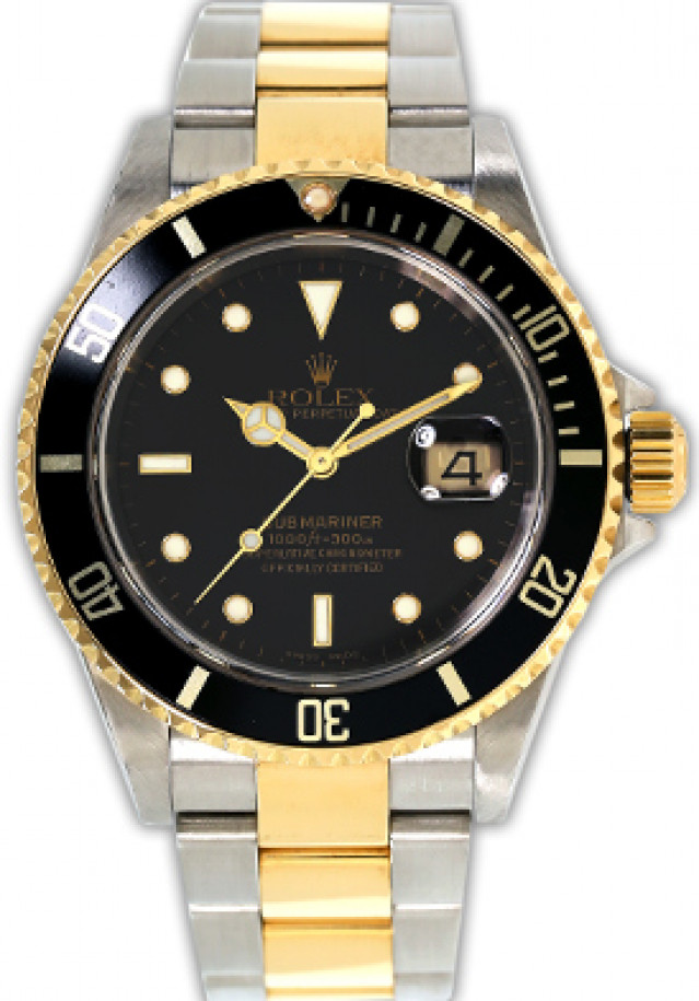 Rolex Submariner 16613 T Gold & Steel Black 2004