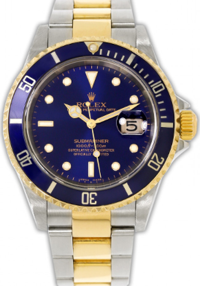 Blue Rolex Submariner ref 16613 T