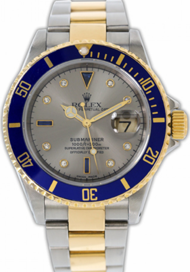 Slate Diamond Dial Rolex Submariner 16613