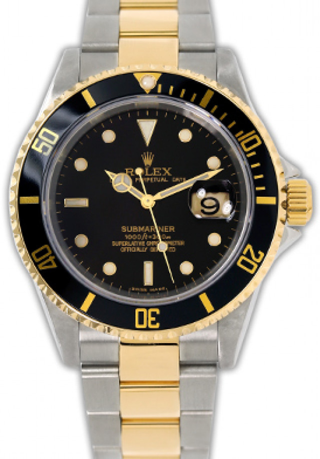 Rolex Submariner 16613 T Gold & Steel Black Dial 2007