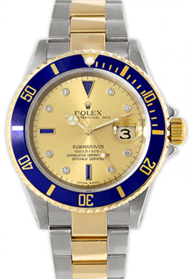 Champagne Diamond Dial Rolex Submariner 16613