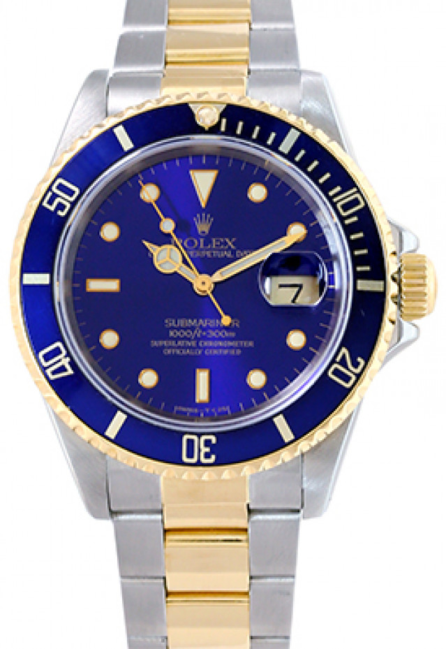 Rolex Submariner 16613 T Gold & Steel Blue 1990