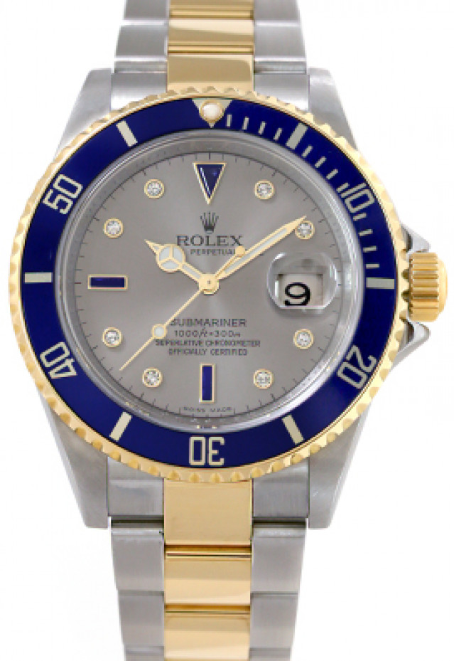 Slate Diamond Dial Rolex Submariner 16613 T