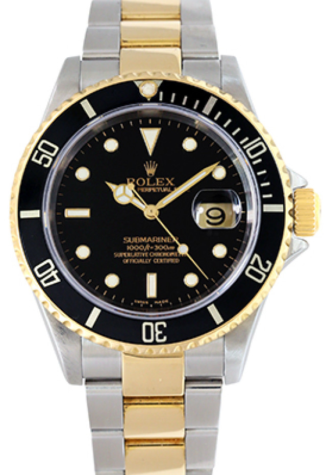 Used Rolex Submariner Ref 16613 T Gold & Steel Black