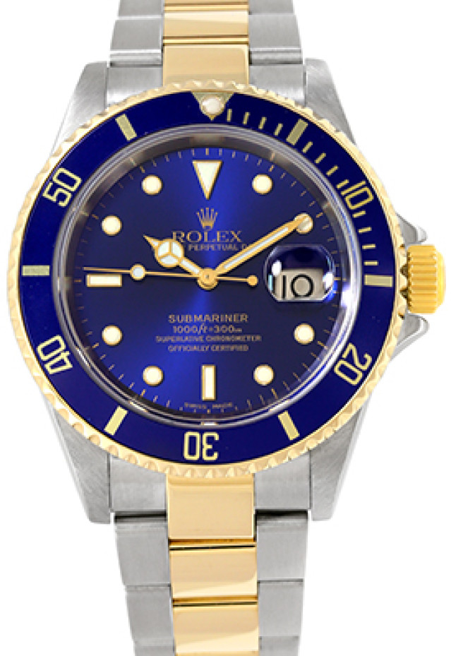 Rolex Submariner 16613 T Gold & Steel Blue Year 2004