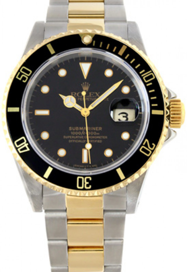 Blue 40 mm Rolex Submariner 16613 Gold & Steel 1991