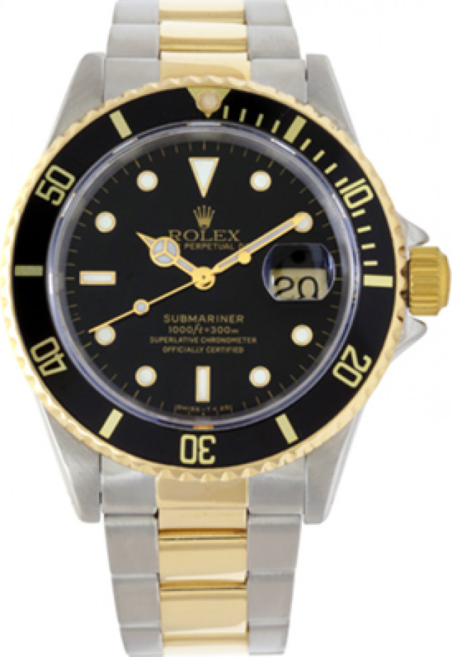 Blue 40 mm Rolex Submariner 16613 Gold & Steel 1990