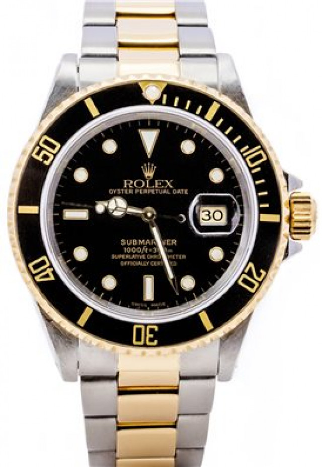 Yellow Gold Rolex Submariner 16613 40 mm