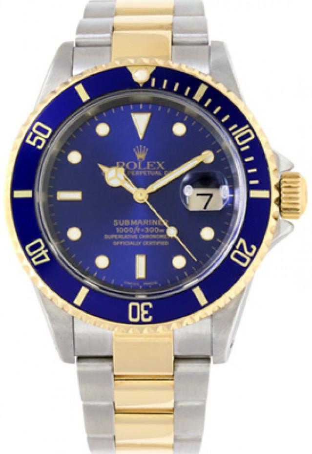 2000 Gold & Blue Rolex Submariner Ref. 16613