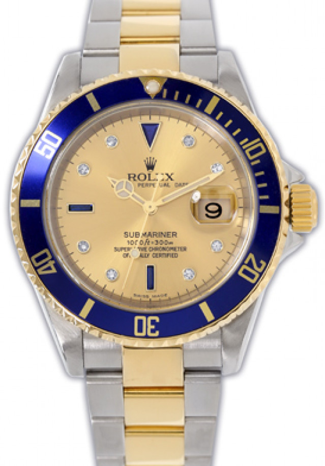 2006 Diamond Gold & Steel Rolex Submariner Ref. 16613