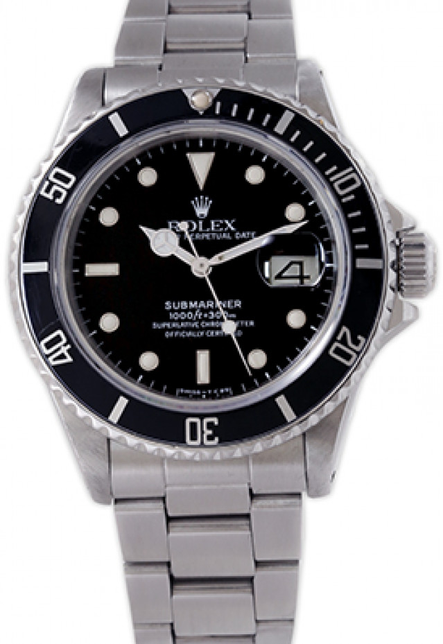 Pre-Owned Rolex Submariner 16800 Steel Year 1987