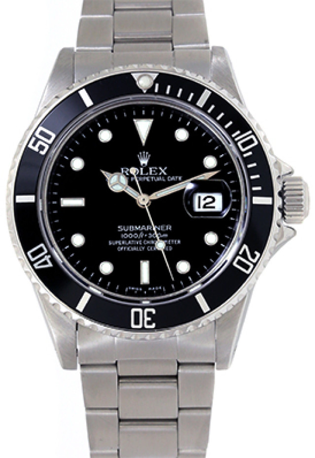 Pre-Owned Rolex Submariner 16800 Steel Year 1983