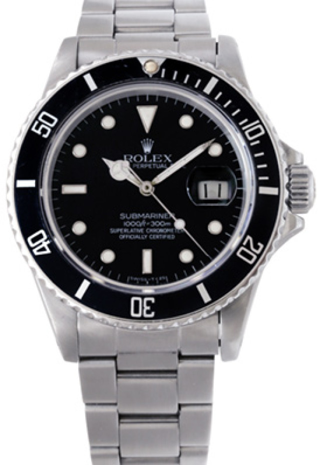 40 mm Black Rolex Submariner 16800
