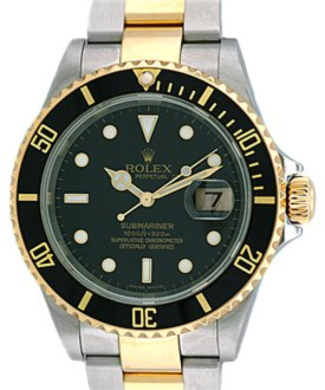 Rolex Submariner 16613 T Gold & Steel Black 2006