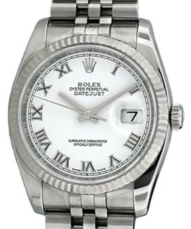 Rolex Datejust 116234 Steel with White Dial & Roman Markers