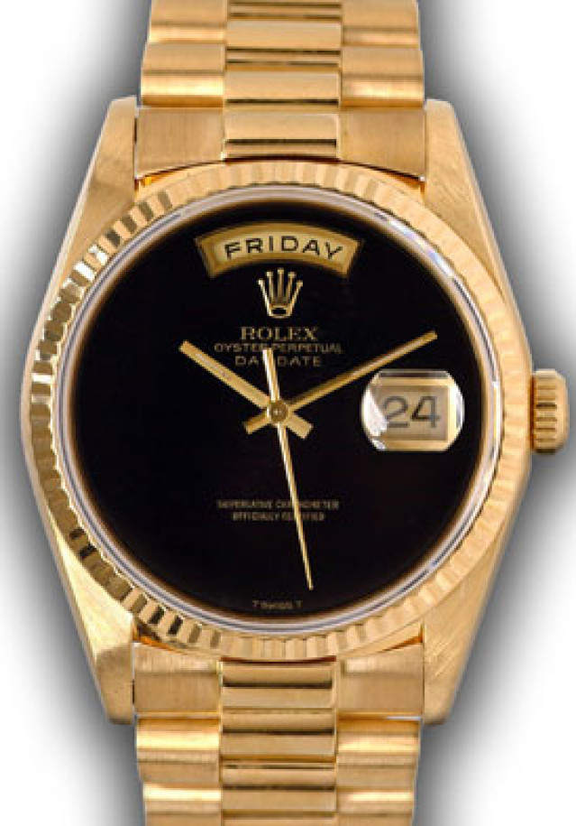President Rolex Day-Date 18238 with Black Onyx Dial