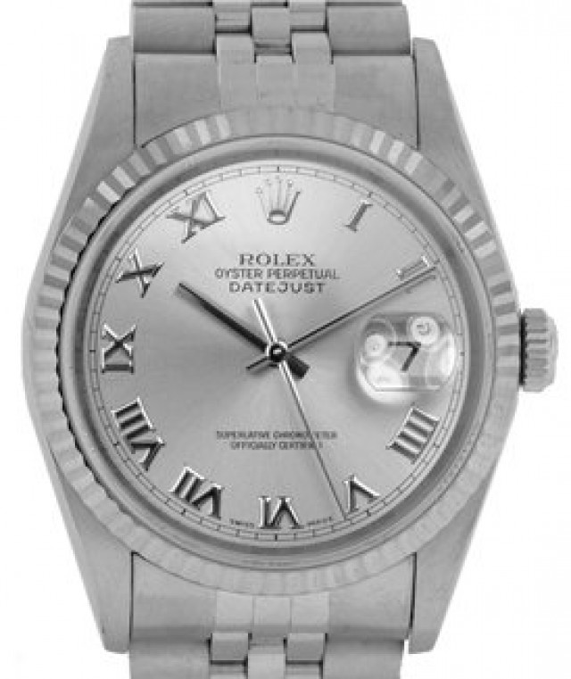 Rolex 16234 White Gold & Steel on Jubilee Steel with Silver Roman