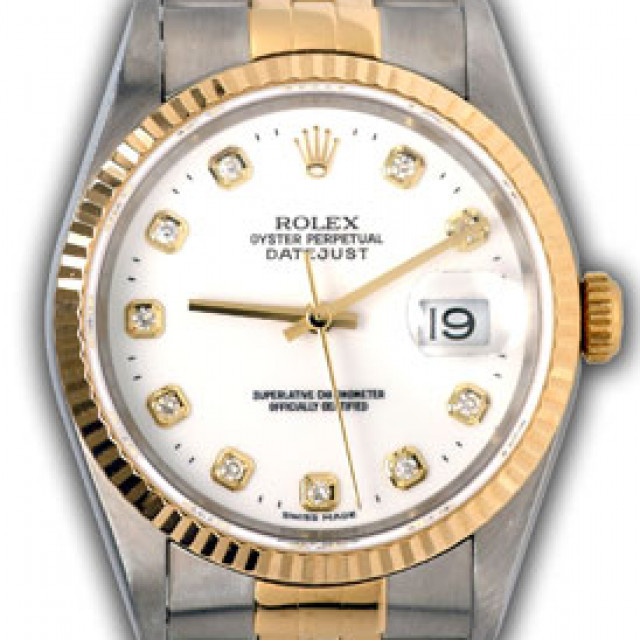 White Diamond Dial Rolex Datejust 16233