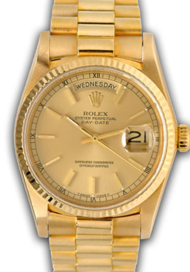 Rolex President Day-Date 18038 Gold Champagne 1988