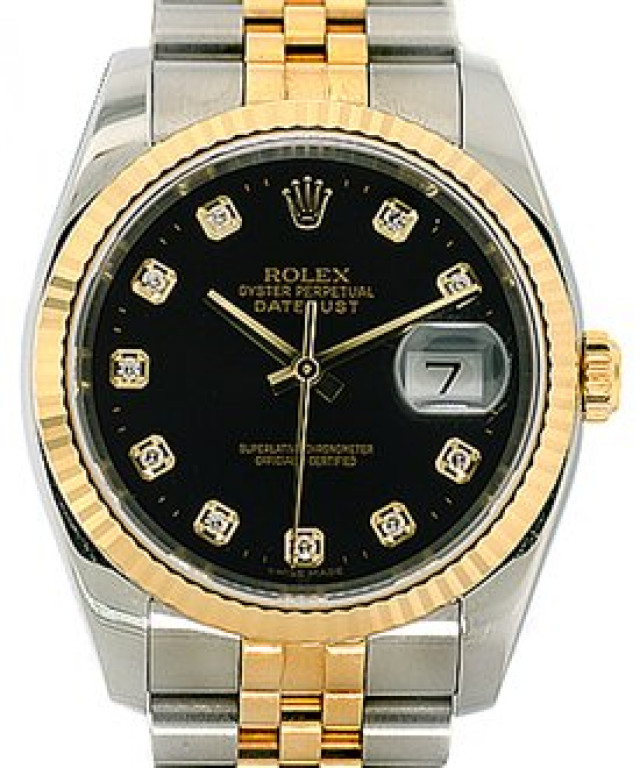 Rolex Datejust 116233 with Diamonds on Black Dial