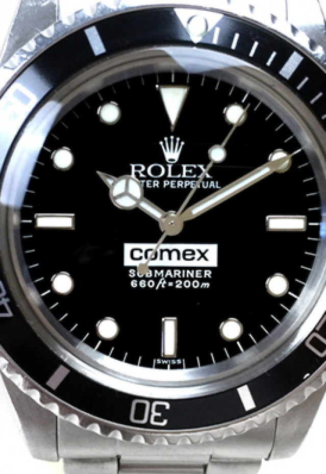 Rolex 5514 Steel on Oyster Black with Luminous Dots on Steel