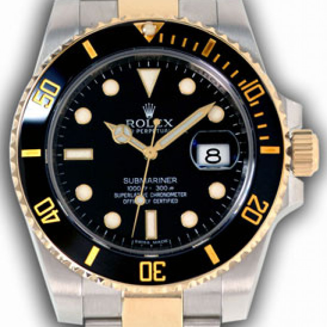 Rolex Submariner 116613 Gold & Steel Black 2012
