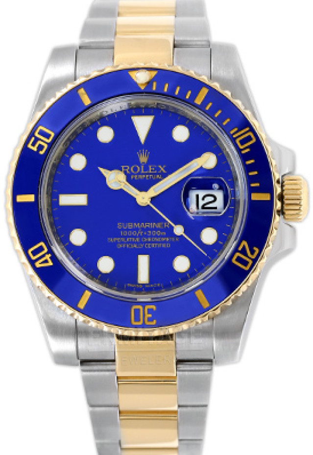 Rolex Submariner 116613 Gold & Steel Blue 2010