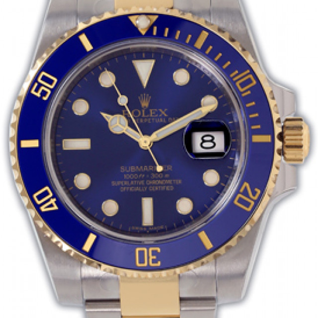 Blue Rolex Submariner 116613 Gold & Steel 2013