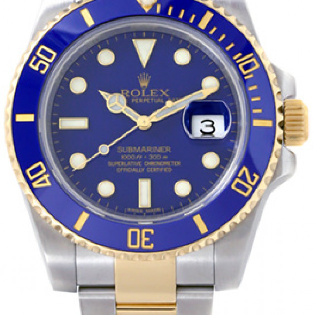 Gold & Steel on Oyster Rolex Submariner 116613 40 mm