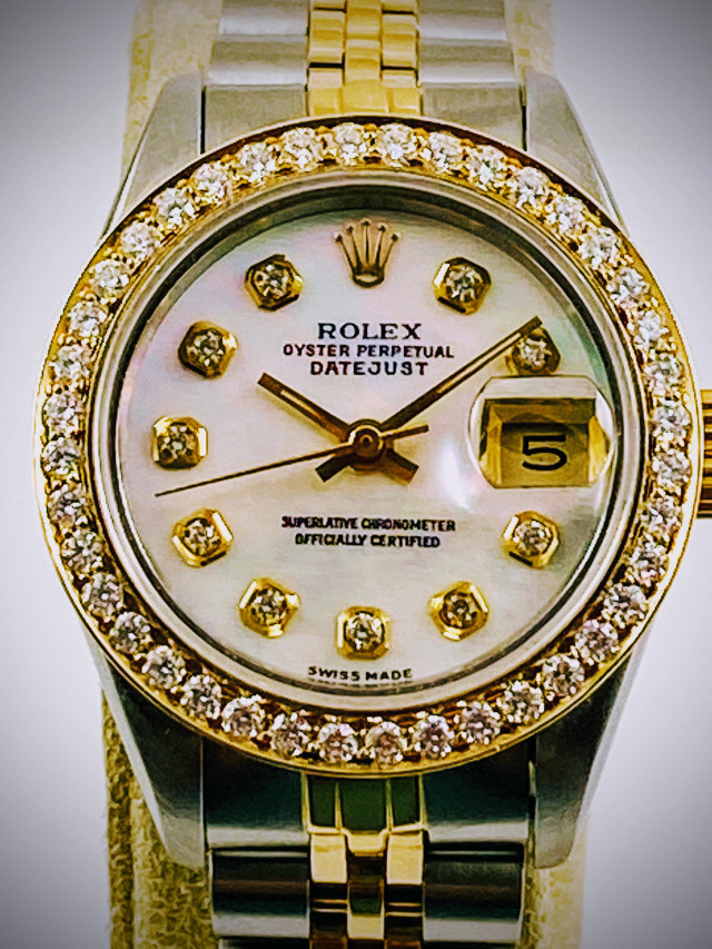 Dimond Rolex Datejust Ref. 69173 Mother Of Pearl Dial