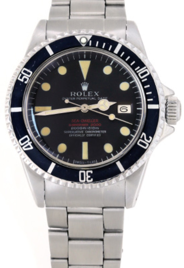 Rolex 1665 Steel on Oyster Black Double Red, Mark II