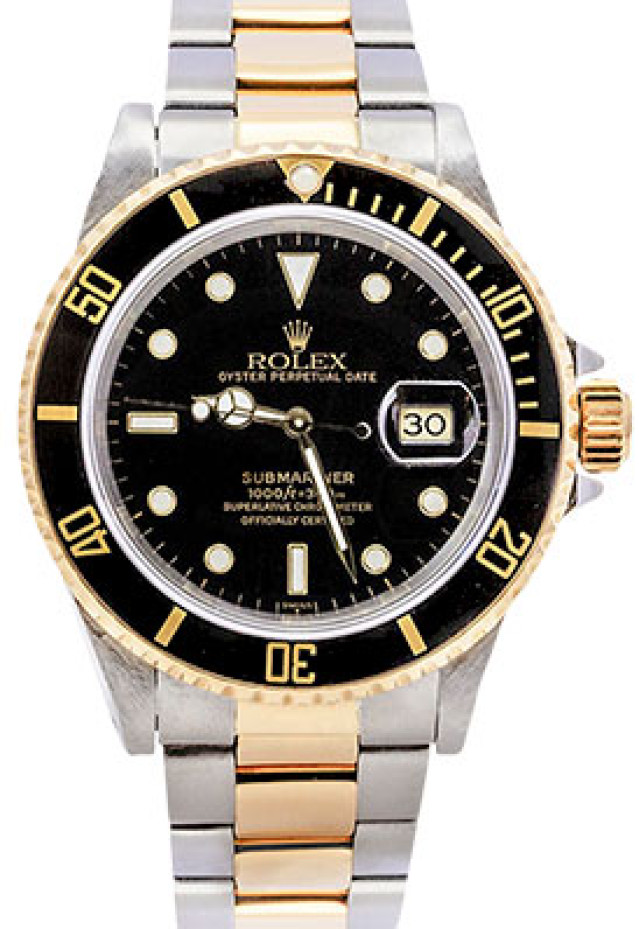 Rolex 16613 Black Dial Excellent Condition Single "Swiss" Dial