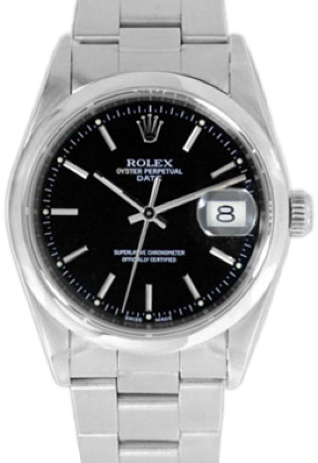 Rolex 15200 Steel on Oyster, Smooth Bezel Black with Silver Index