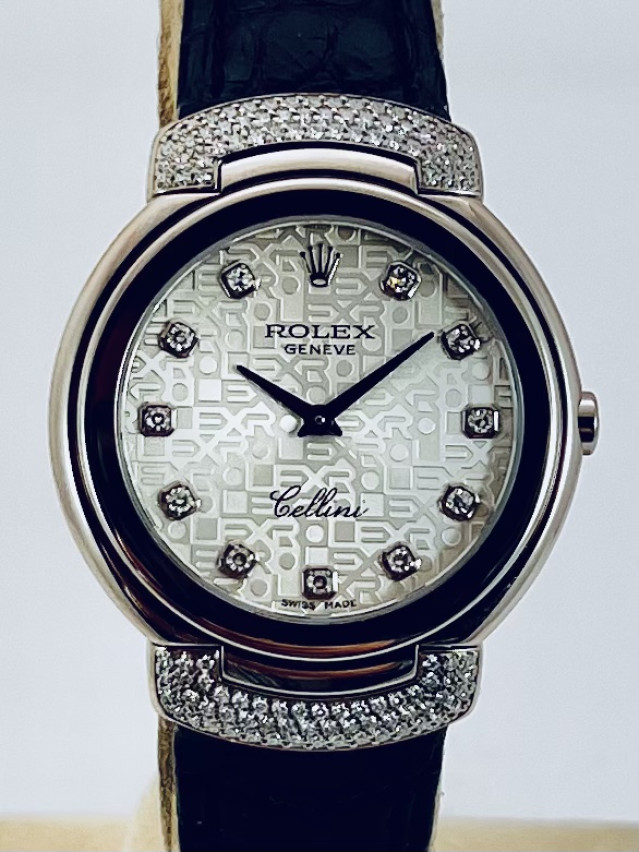 Diamond Rolex Cellini 6682 18 KT Gold