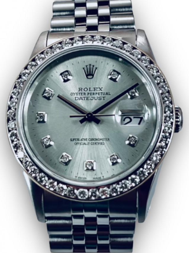 Rolex 16234 White Gold & Steel on Jubilee Jubilee Steel Diamond Dial