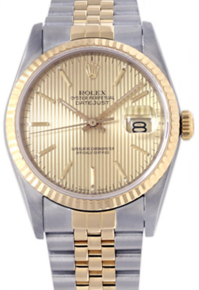 Rolex Datejust 16233 Champagne Tapestry Dial