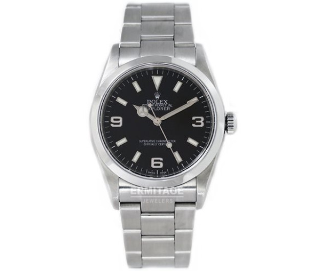 Rolex 114270 Steel on Oyster Black