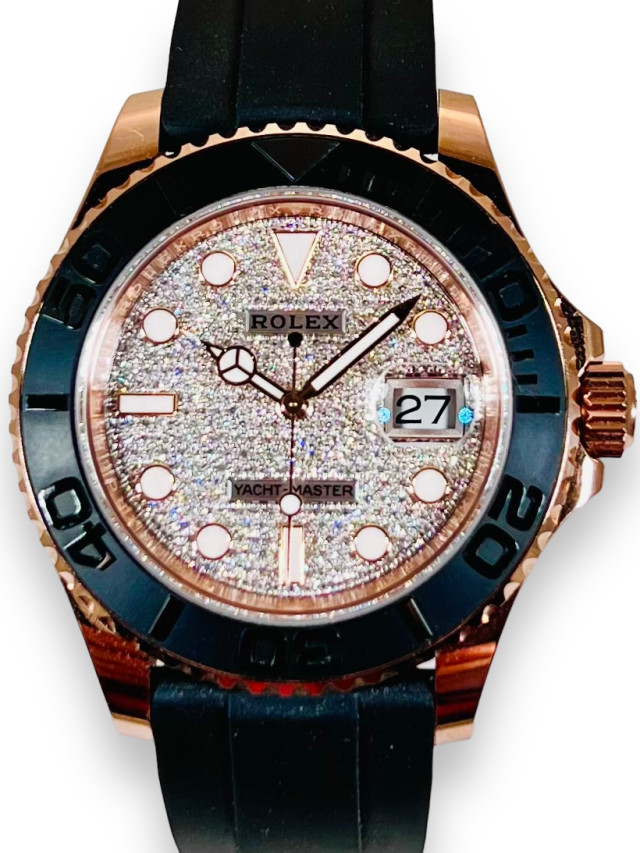 Rolex Yacht-Master 116655 Diamond-Paved Dial.