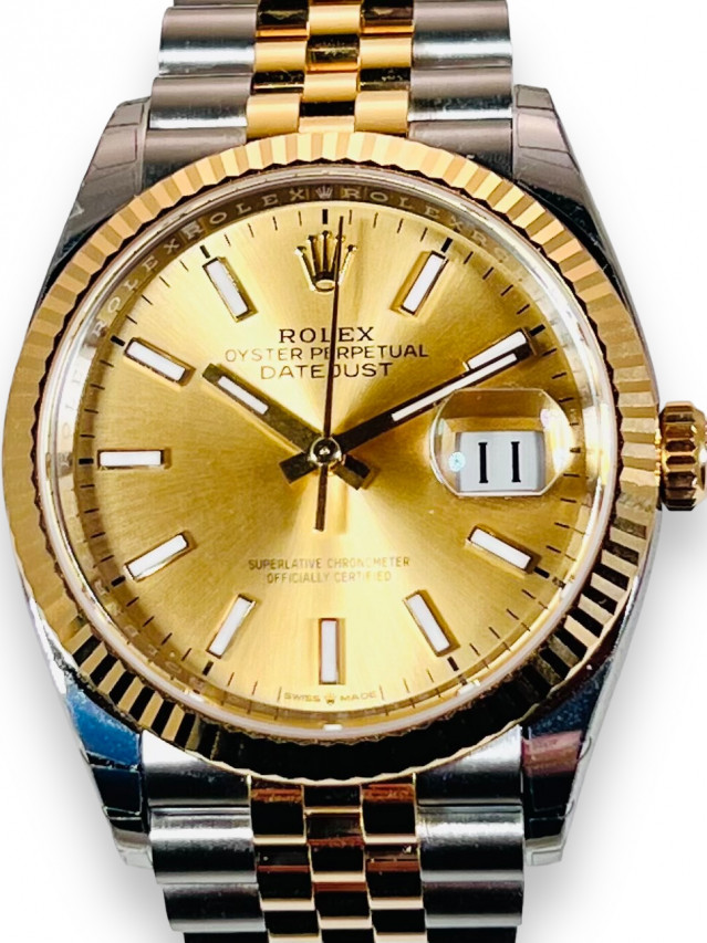 Unworn  Rolex Datejust 126233 Yellow Gold & Steel