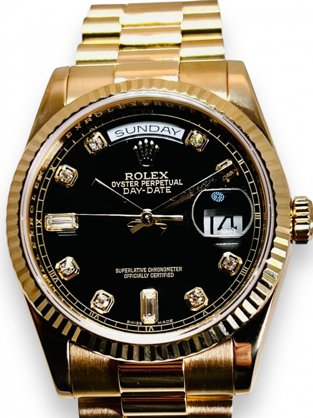 Rolex Day-Date  118238 Black Diamond Dial