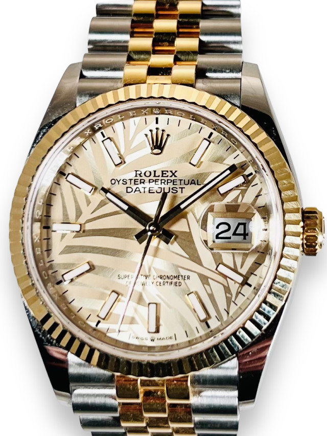 Unworn  Rolex Datejust 126233 Palm Motif Dial