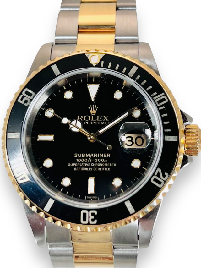 Rolex 16613 Black Dial  Single "Swiss" Dial