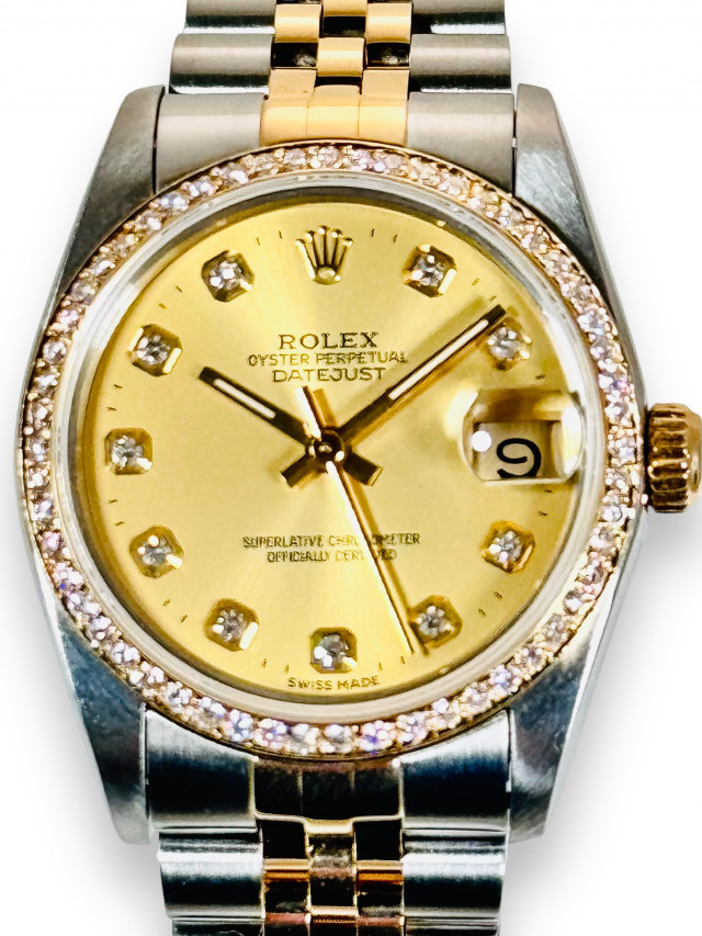 Diamond Rolex Datejust 68273 18KT & Steel