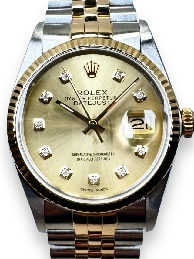 Rolex Datejust 16013 Champagne Diamond Dial