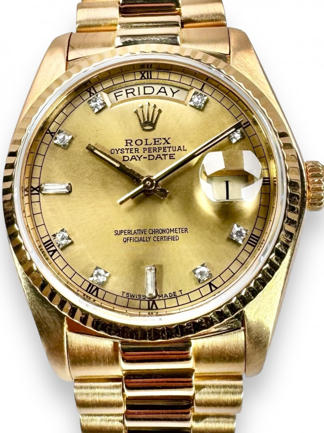 Rolex President 18038 Diamond Dial